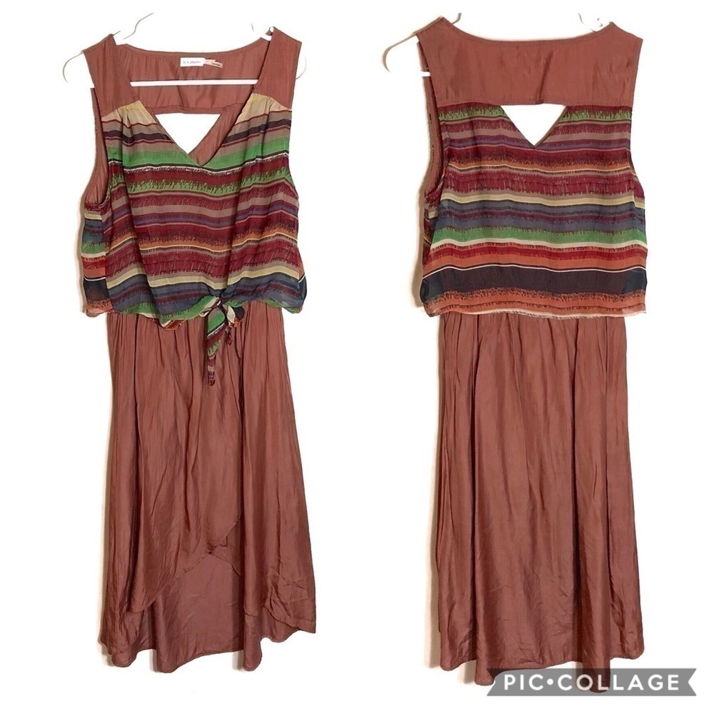 Blu Pepper Boho Dress Large Women’s Sleeveless